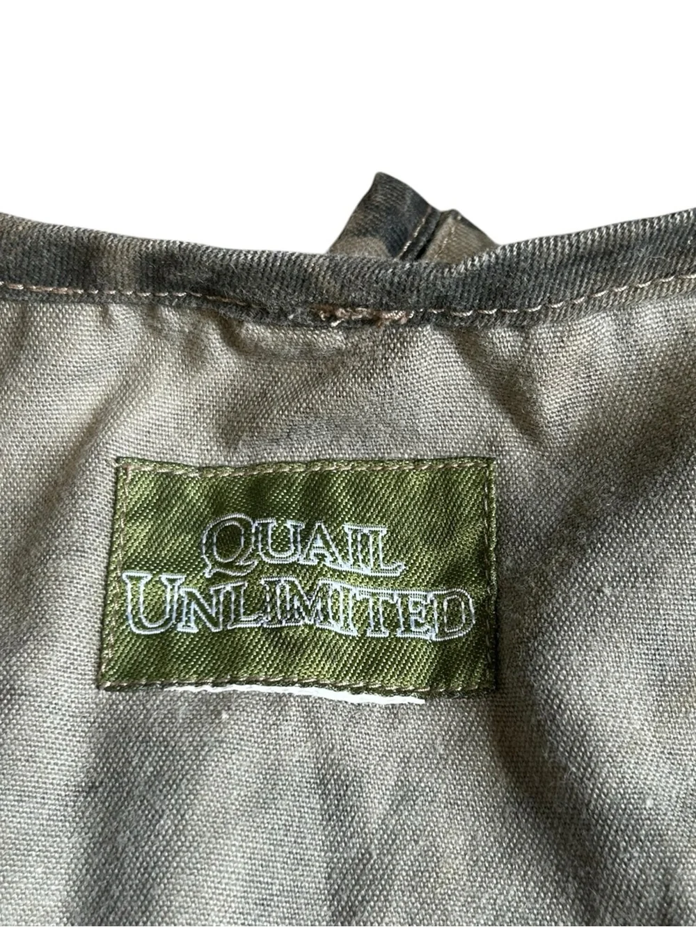 Quail Unlimited Dove Hunter Camo Hunting Utility Vest Vintage